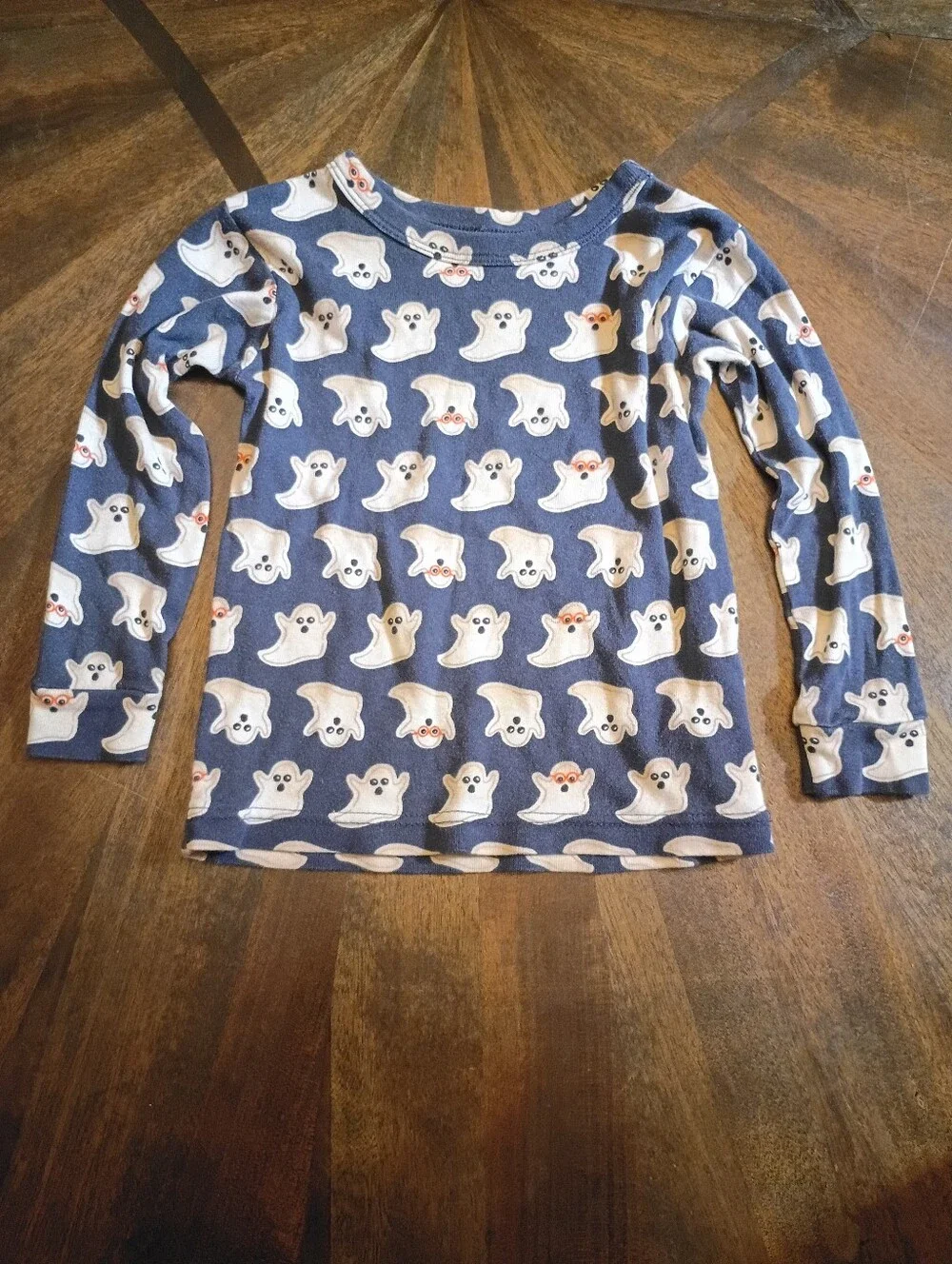 Baby Gap Organic Cotton Halloween Ghost Pajama Set Toddler Size 2 Years Blue